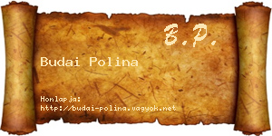 Budai Polina névjegykártya